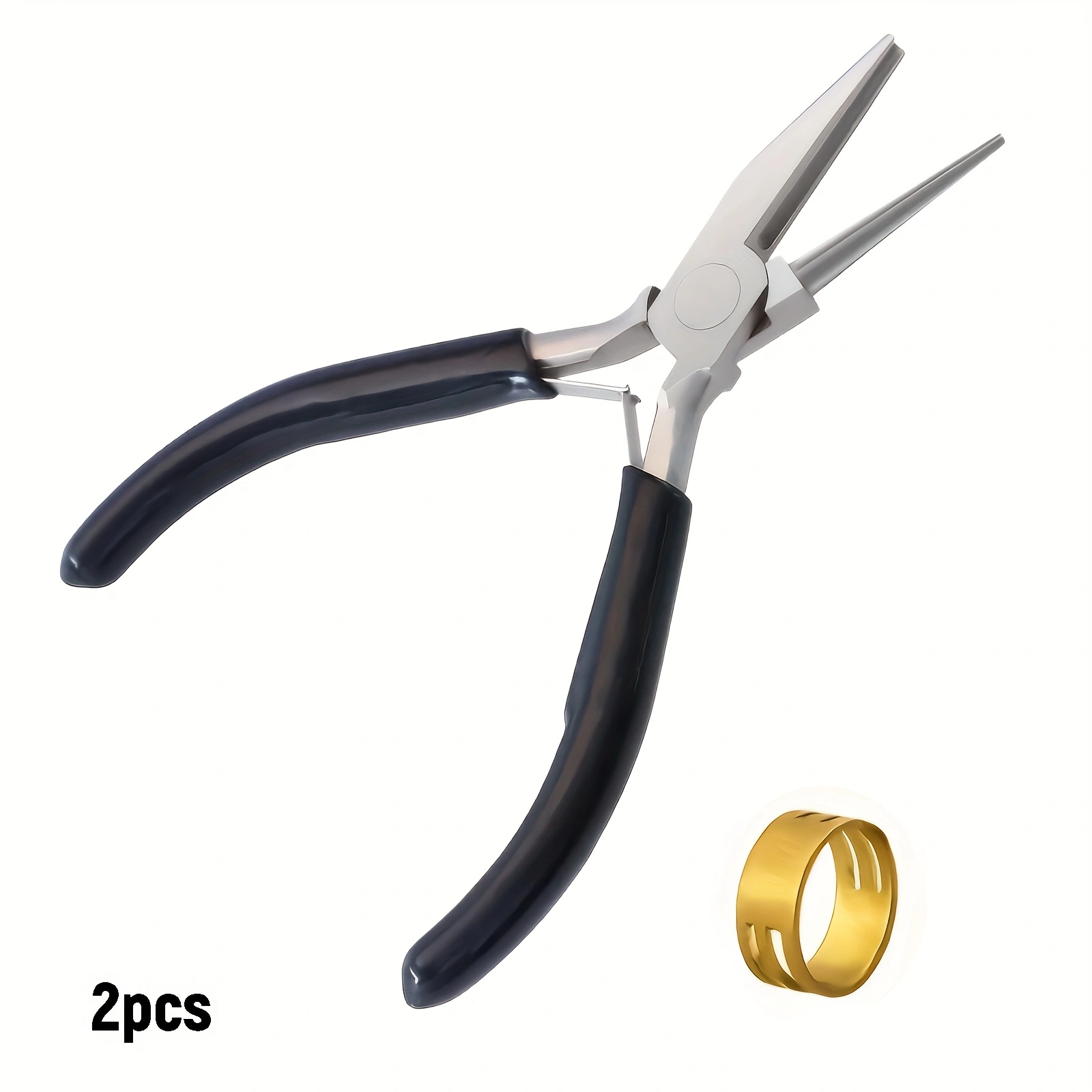 Jewelry Plier Set - คีมปากแหลมสีดำ 2/1 ชิ้น และคีมปากกลมครึ่งวงกลม 1 ชิ้น