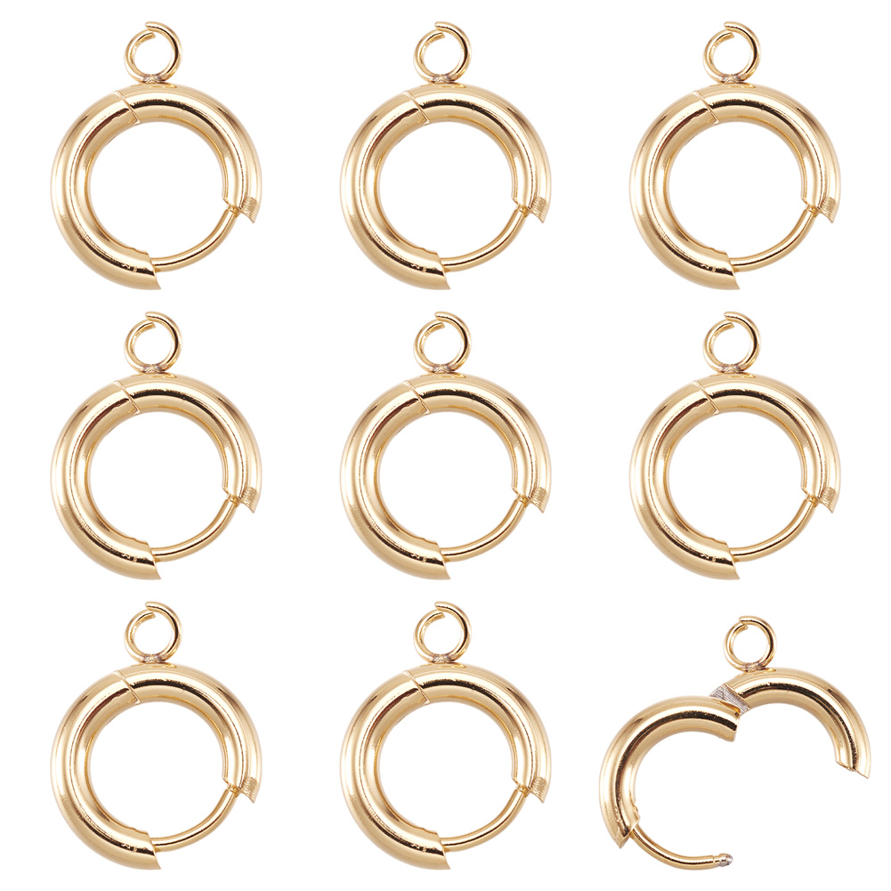 Jewelry Making Knots - ตะขอเกี่ยวต่างหูสแตนเลส 201 จำนวน 10 ชิ้น แบบวงกลม
