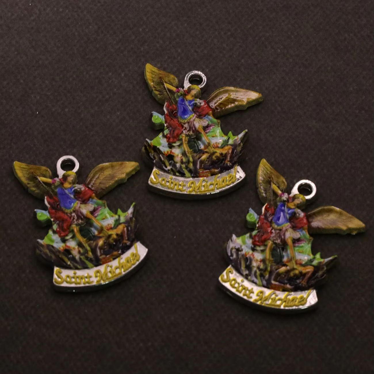 Jewelry Making Michaels - 3 ชิ้นคริสเตียน Saint Michael Crusader Shield