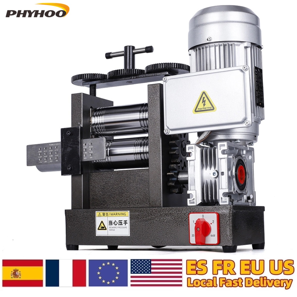 Jewelry Making Drawing - เครื่องรีดโลหะไฟฟ้า 110V กำลังไฟ 750W ขนาด 160x70