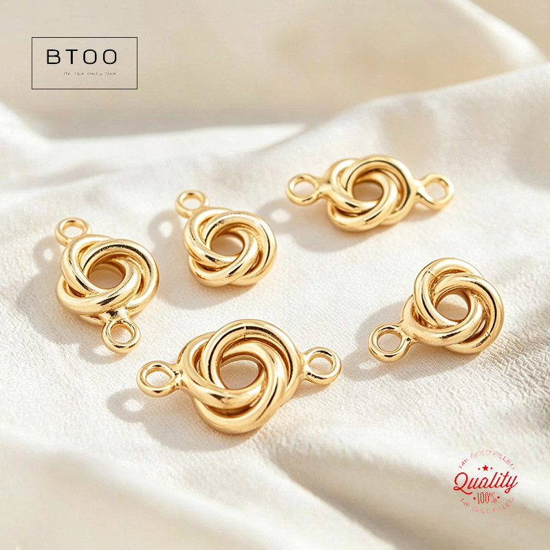 Jewelry Making Knots - จี้ทองคำ 14K ลายปมแห่งความรัก ขนาด 5 มม./6