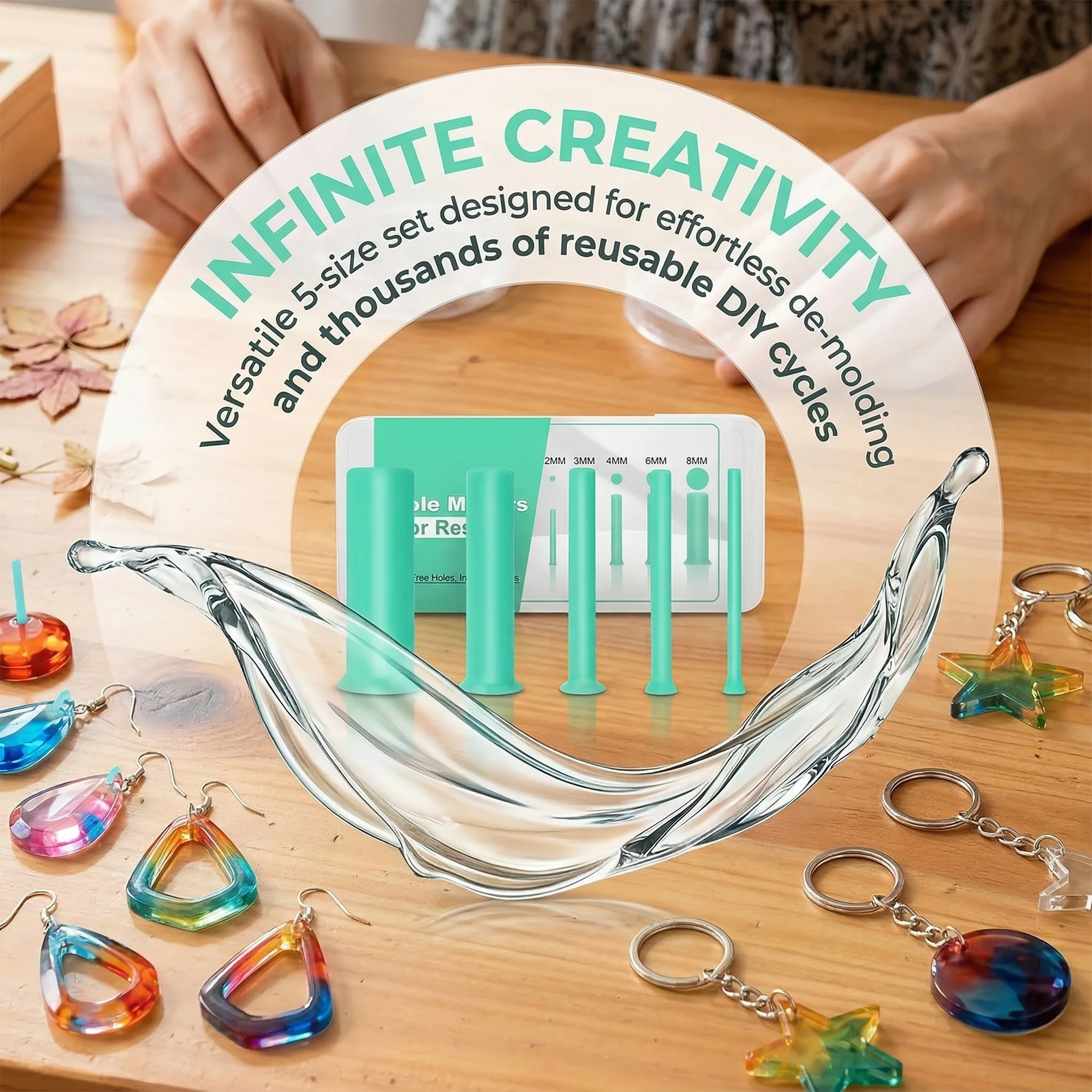 Jewelry Making Tool Kit - ชุดเครื่องมือเจาะรูเรซิ่น 35 ชิ้น ขนาด 2-8 มม.