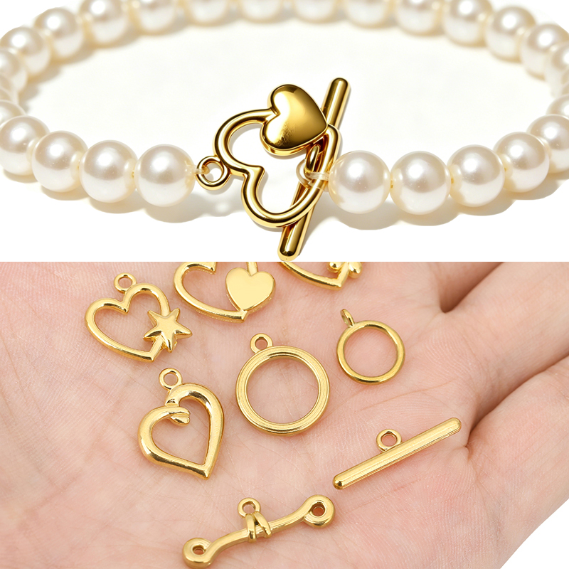 Jewelry Making Hardware - ตัวล็อคแบบ OT สแตนเลสเคลือบ PVD 5 ชุด
