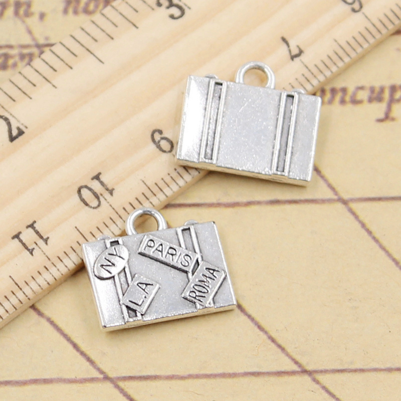 Jewelry Making Paris - 10pcs Charms กระเป๋าเดินทาง NEW YORK PARIS