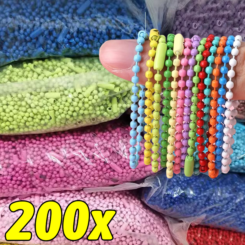 Jump Ring Assorted - 200 ชิ้น วงแหวนโลหะผสมหลากสี ห่วงเกี่ยวแบบก้ามปู ห่วงตาไก่ หมุดเกลียว