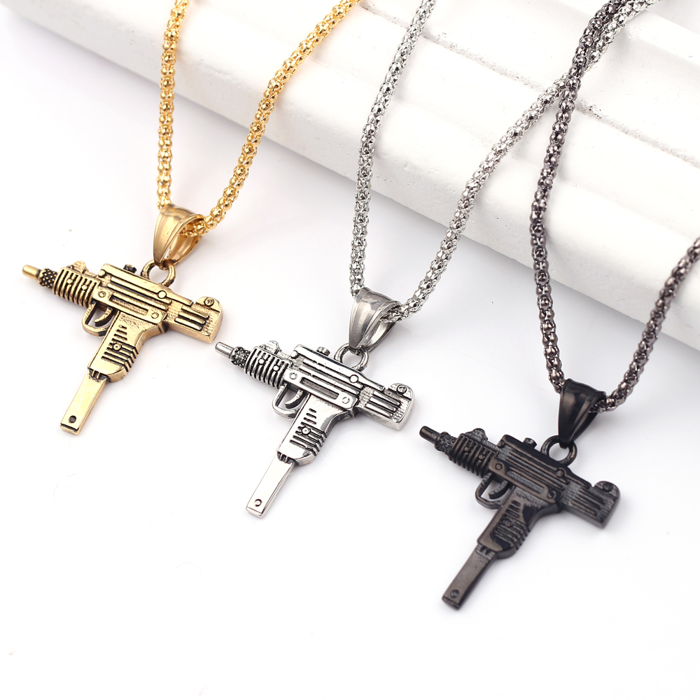 จี้สร้อยคอรูปปืนอูซี่สไตล์พังก - Jewelry Making Equipment บทวิจารณ์และราคา