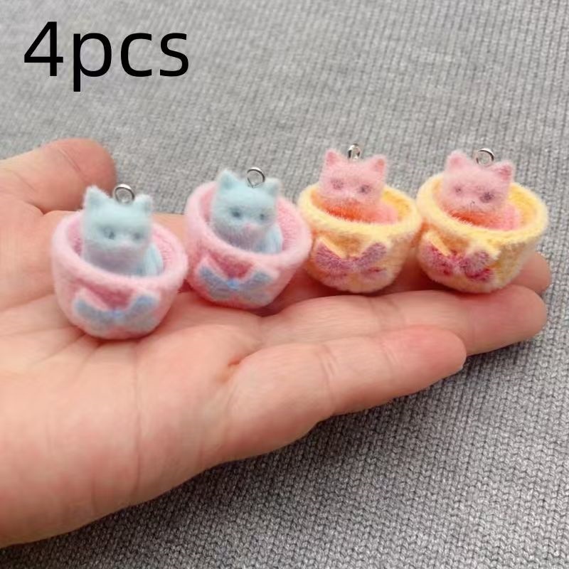 จี้แมวเรซิน 3D แบบนุ่ม 4 ชิ้น  - Jewelry Making For Birthday Party บทวิจารณ์และราคา