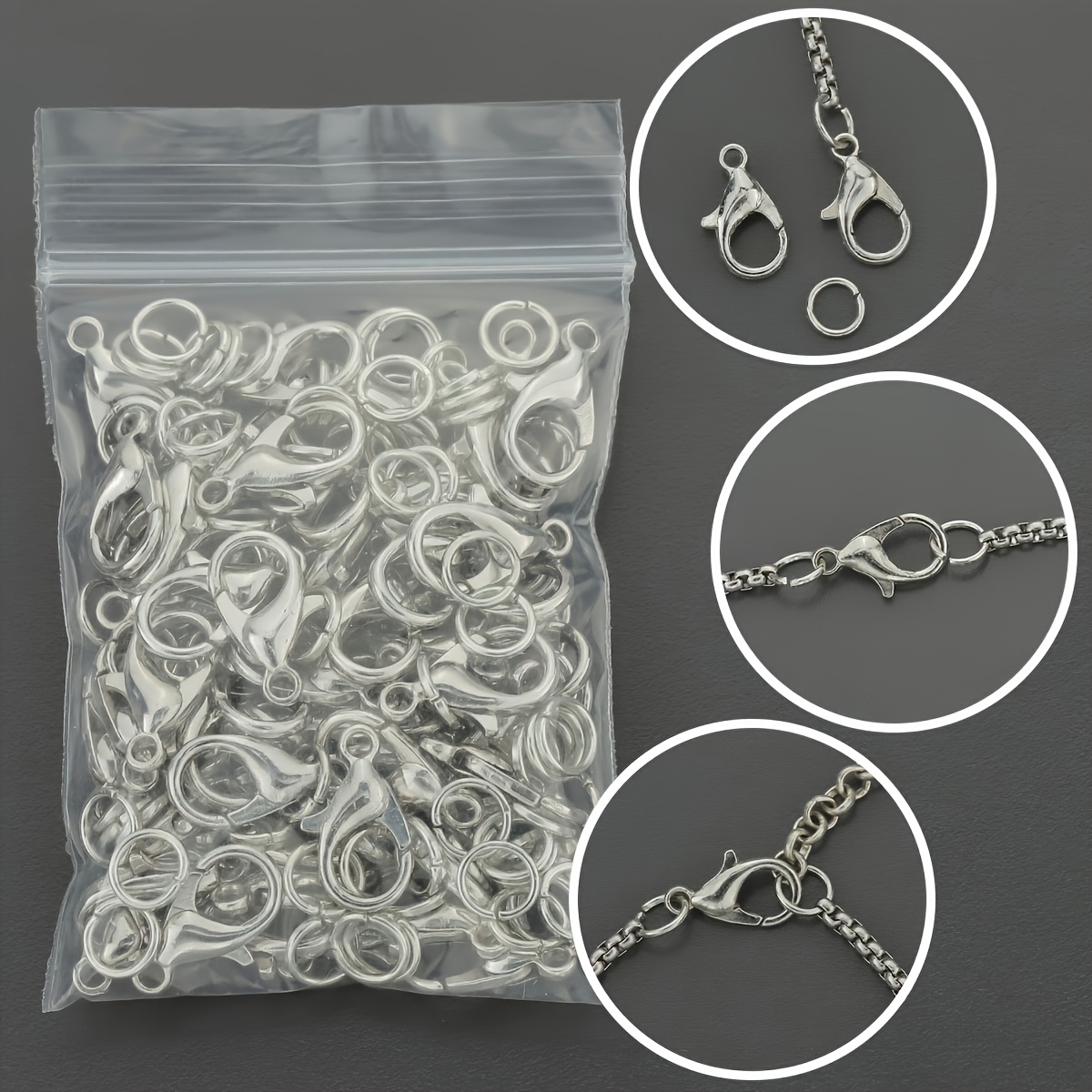 ตัวล็อคแบบก้ามปู 1/2/300 ชิ้น  - Jewelry Making Equipment บทวิจารณ์และราคา