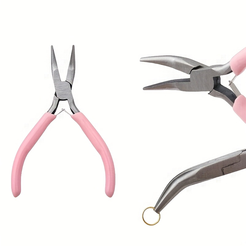คีมปากโค้ง 2 ชิ้น สีชมพู/ดำ/เห - Jewelry Plier Set บทวิจารณ์และราคา