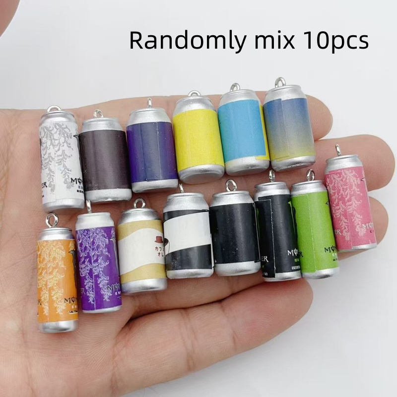 10 ชิ้น จี้เรซินรูปกระป๋องเครื - Jewelry Making Parts บทวิจารณ์และราคา