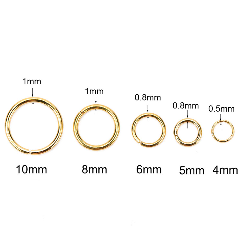 100pcs PVD ไม่เคยจางหายสแตนเลส - Jump Ring Assorted บทวิจารณ์และราคา