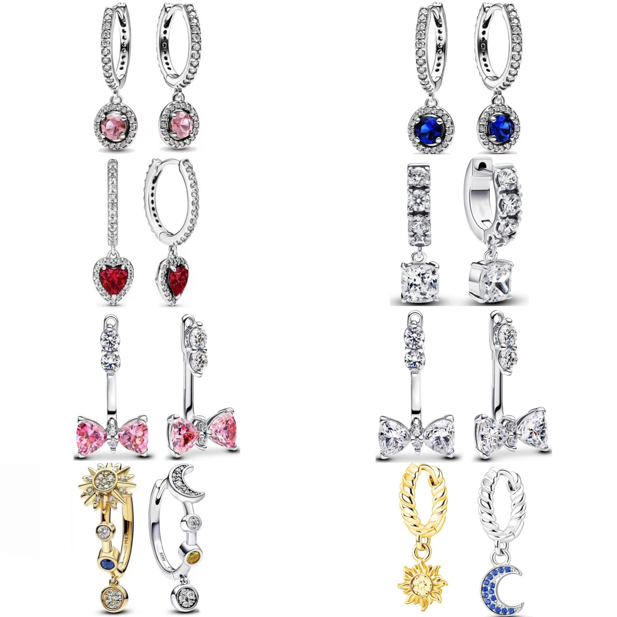 ต่างหูเงินแท้ 925 รูปทรงโบว์คู - Jewelry Making Knots บทวิจารณ์และราคา
