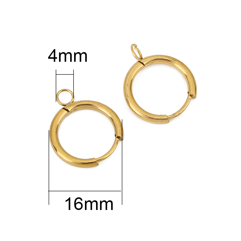 10pcs PVD ไม่เคยจางหายต่างหูตะ - Jewelry Making Articles บทวิจารณ์และราคา