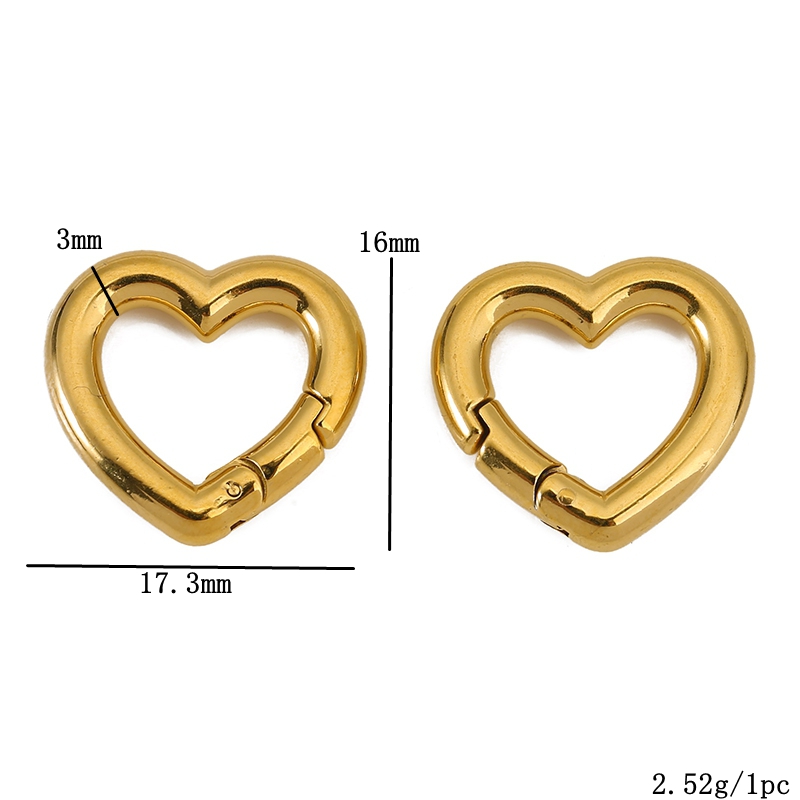 ตัวล็อกสแตนเลส 2 ชิ้น รูปหัวใจ - Jewelry Making Articles บทวิจารณ์และราคา