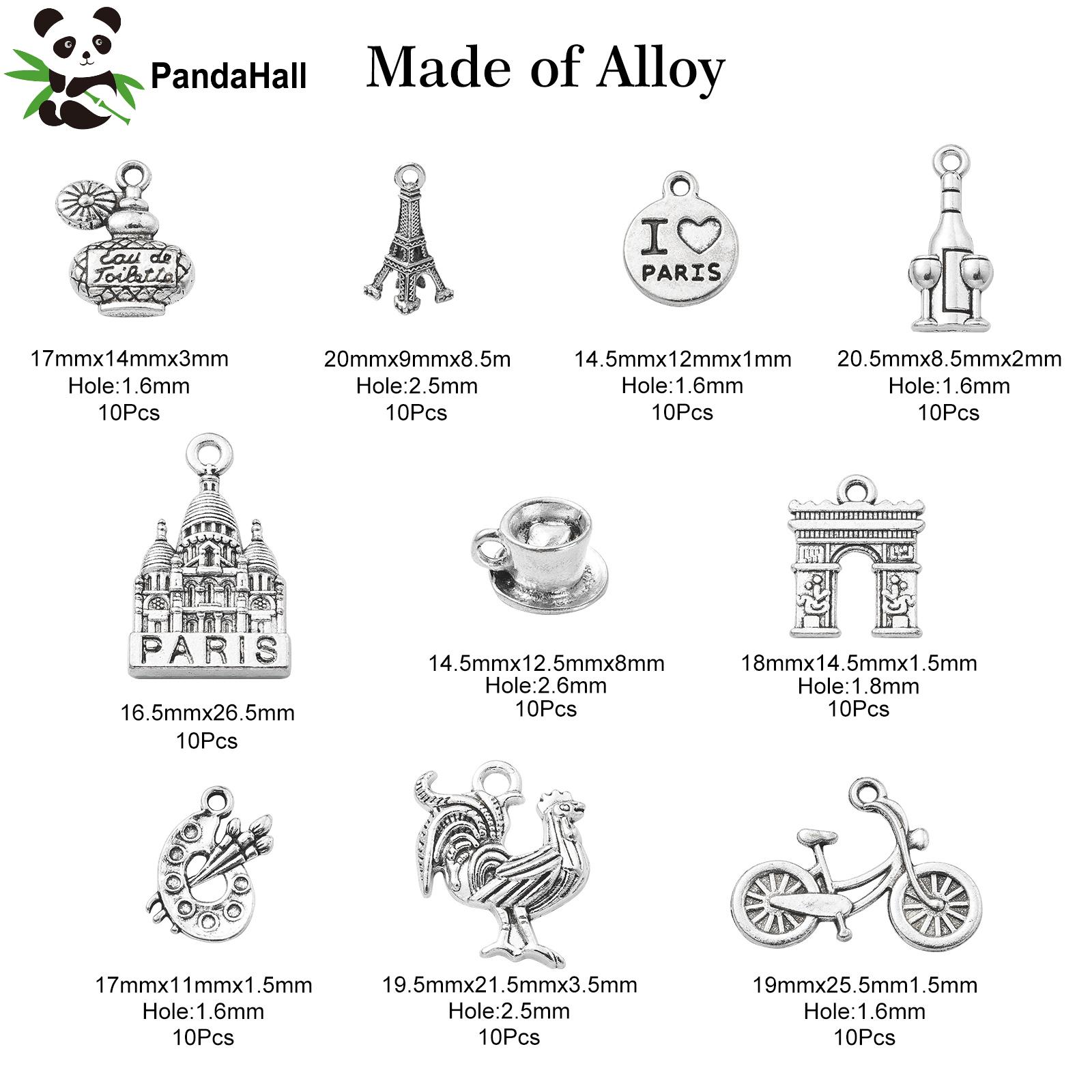 PandaHall ชุด 100 ชิ้น 10 แบบ  - Jewelry Making Paris บทวิจารณ์และราคา