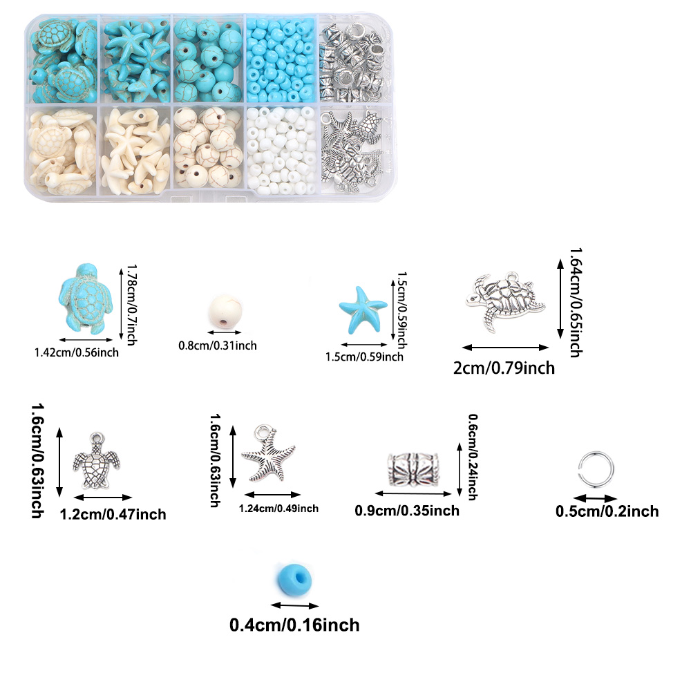 12/311/426/647pcs-สี Turquoise - Jewelry Making For Birthday Party บทวิจารณ์และราคา