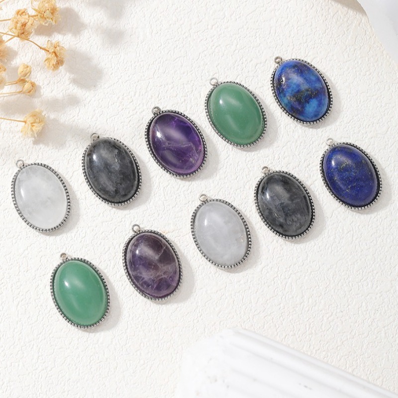 จี้หินธรรมชาติทรงวงรี 6 ชิ้น ท - Jewelry Making Michaels บทวิจารณ์และราคา