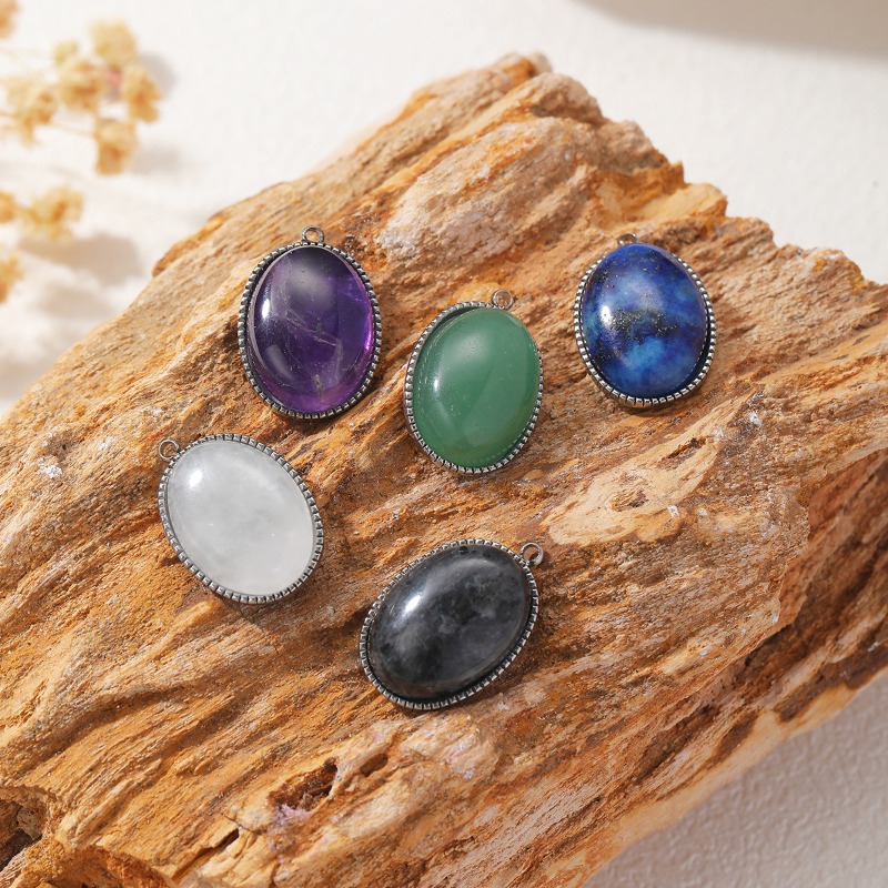 จี้หินธรรมชาติทรงวงรี 6 ชิ้น ท - Jewelry Making Michaels บทวิจารณ์และราคา