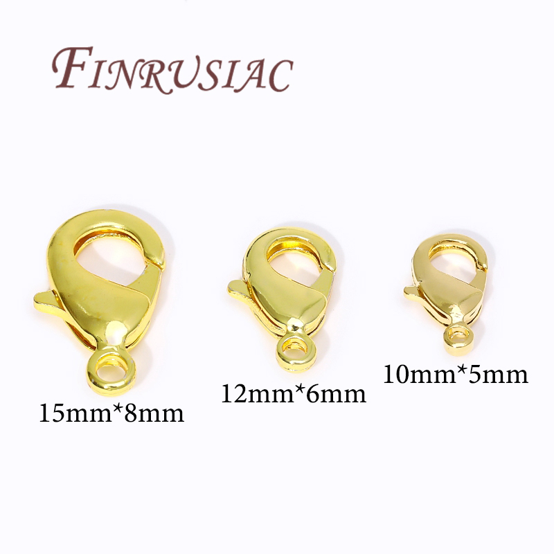 ตัวล็อกแบบก้ามปูชุบทอง 18K สำห - Jewelry Making Hardware บทวิจารณ์และราคา
