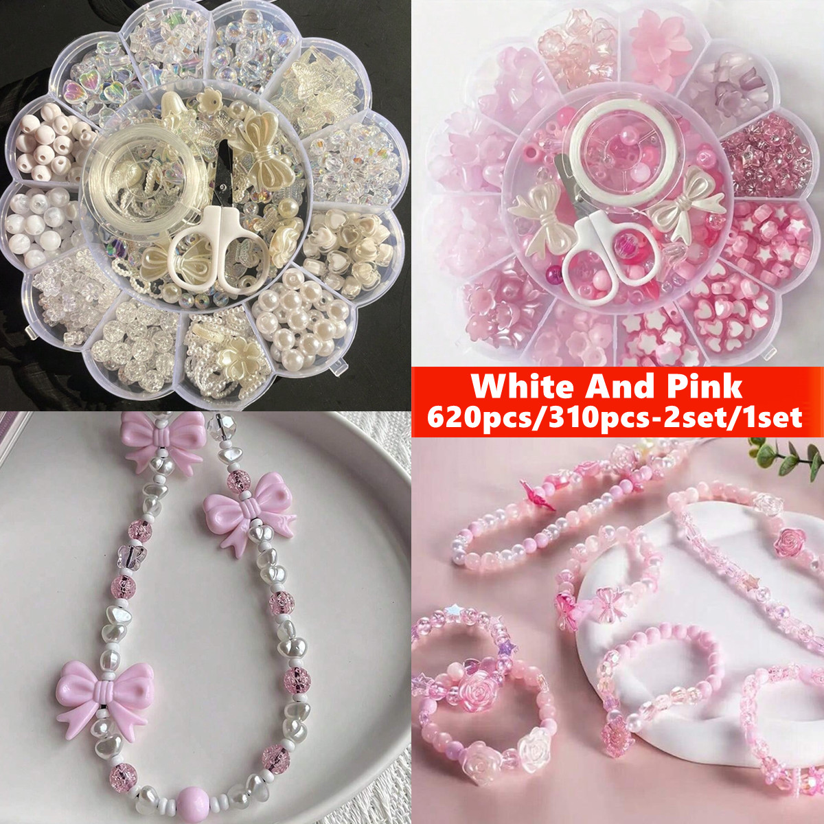 2 ชุด/1 ชุด ลูกปัดอะคริลิค 13  - Jewelry Making Box บทวิจารณ์และราคา