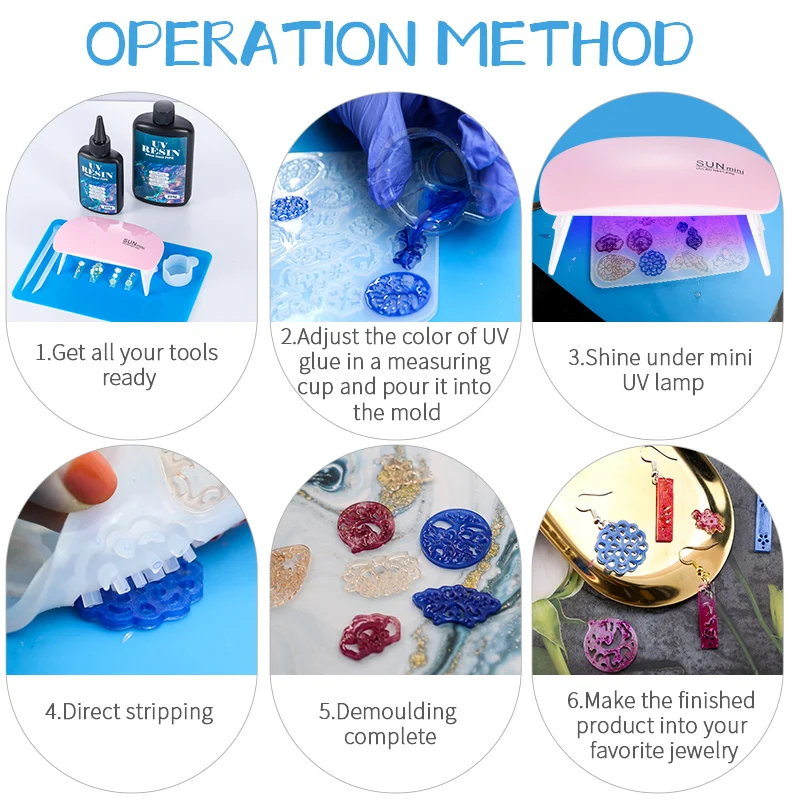 Hard UV เรซิ่นกาวชุด Fast Curi - Jewelry Making Tool Kit บทวิจารณ์และราคา