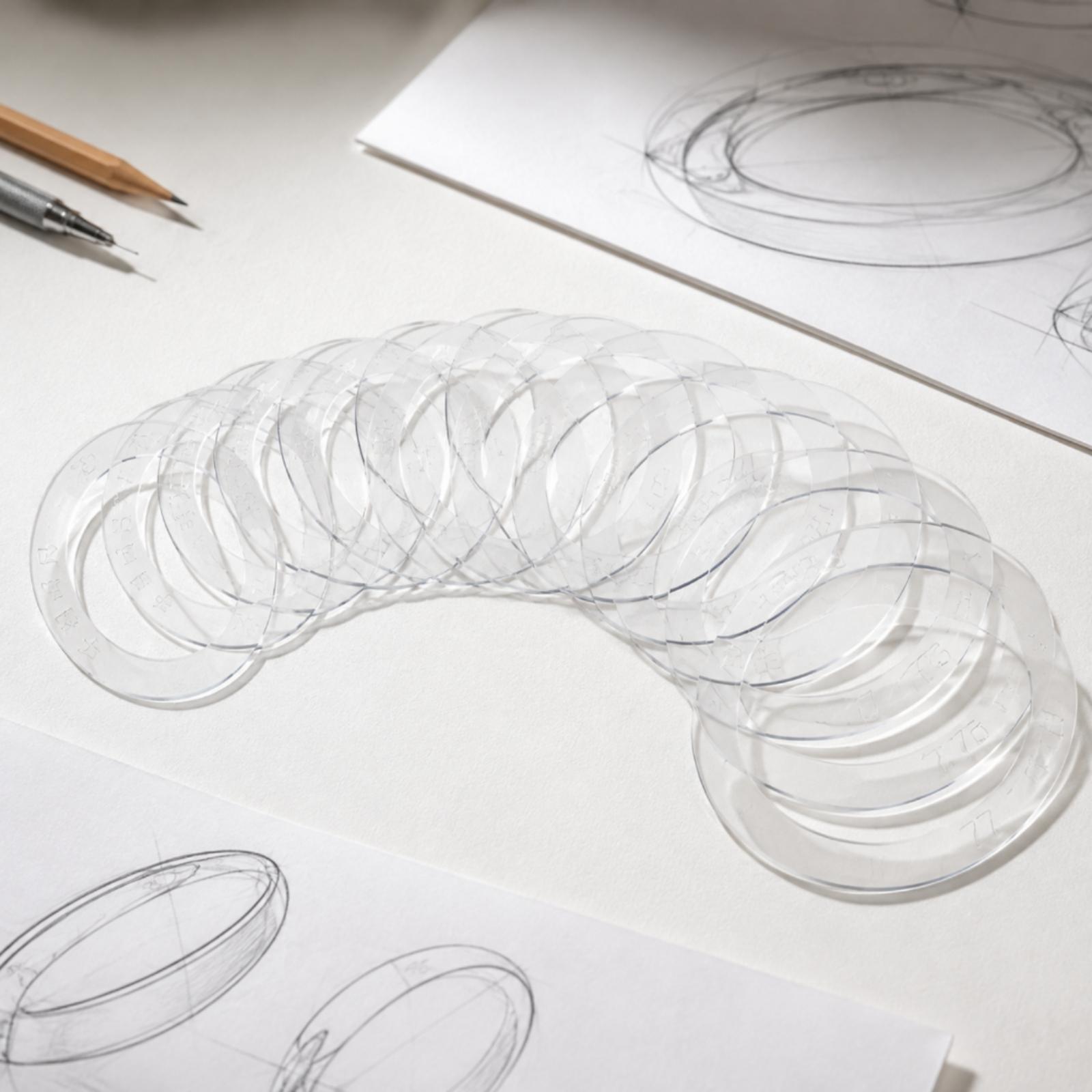 ไม้บรรทัดโปร่งใสสำหรับวาดลายบน - Jewelry Making Drawing บทวิจารณ์และราคา