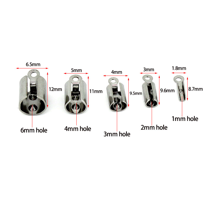 30-50pcs สแตนเลสสตีล CRIMP End - Jewelry Making Hardware บทวิจารณ์และราคา