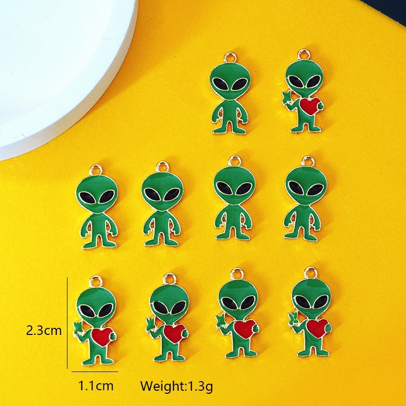 จี้โลหะผสมรูปเอเลี่ยนแบบเรียบง - Jewelry Making For Birthday Party บทวิจารณ์และราคา