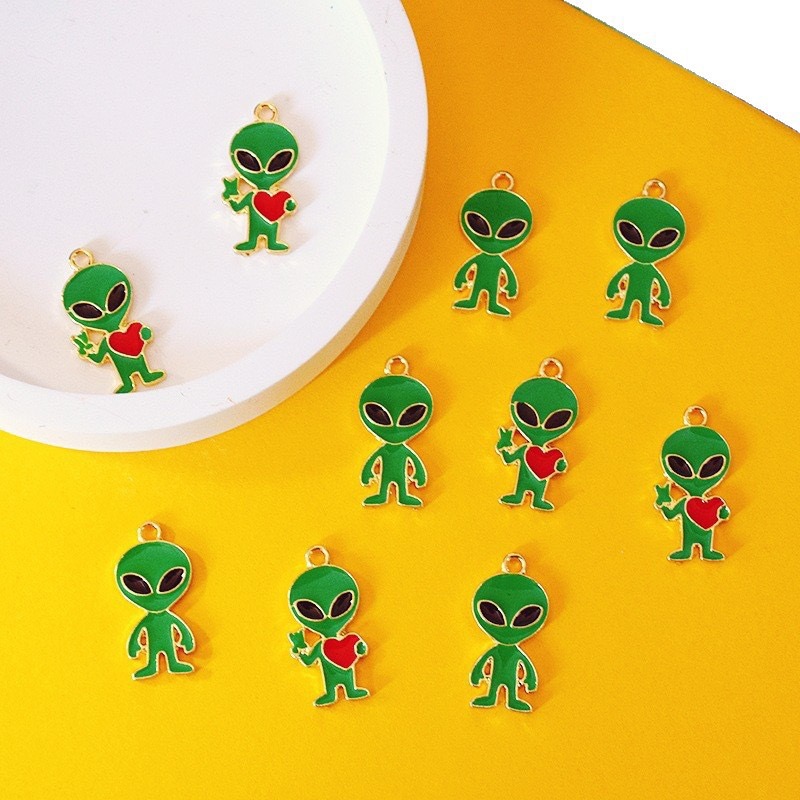จี้โลหะผสมรูปเอเลี่ยนแบบเรียบง - Jewelry Making For Birthday Party บทวิจารณ์และราคา