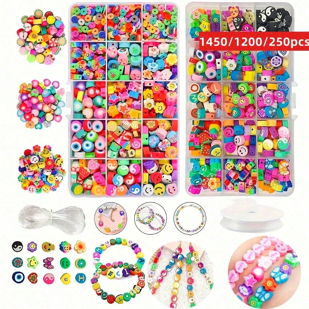 1450/1200/250 ชิ้นชุดลูกปัดดิน - Jewelry Making Box บทวิจารณ์และราคา
