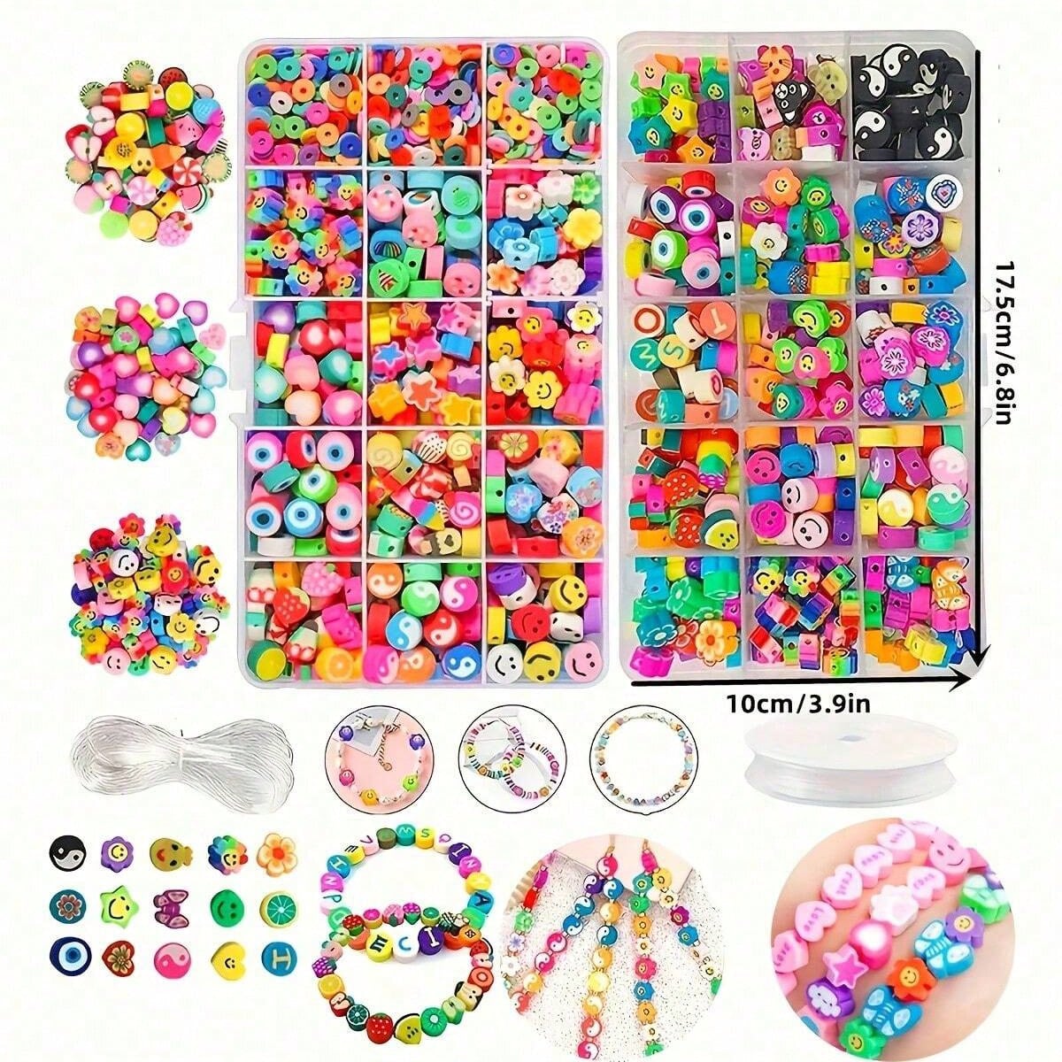1450/1200/250 ชิ้นชุดลูกปัดดิน - Jewelry Making Box บทวิจารณ์และราคา