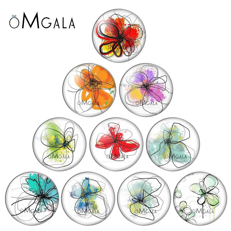 ผสมสีภาพวาดดอกไม้ 12 มม./14 มม - Jewelry Making Drawing บทวิจารณ์และราคา