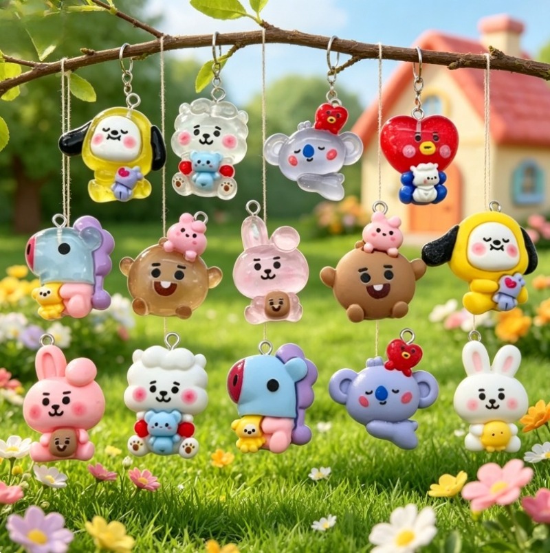 ชุด 7 ชิ้น BT21 ชาร์มการ์ตูนเร - Jewelry Making Articles บทวิจารณ์และราคา