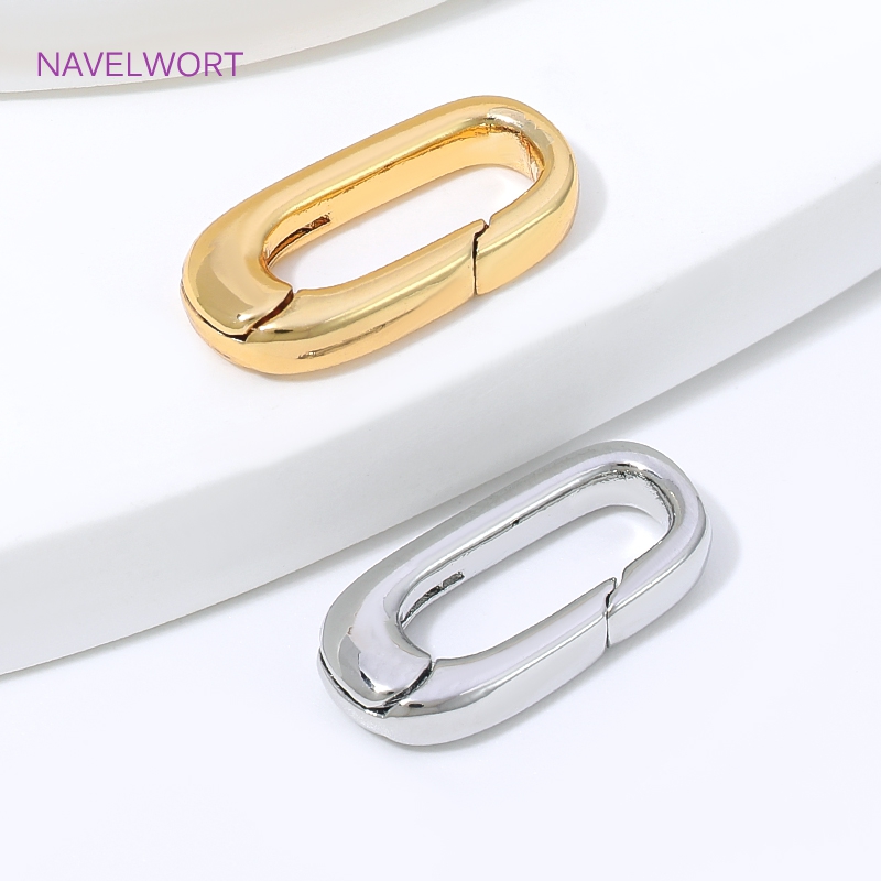 ตัวล็อคแบบสปริงรูปวงรีชุบทอง 1 - Jewelry Making Articles บทวิจารณ์และราคา