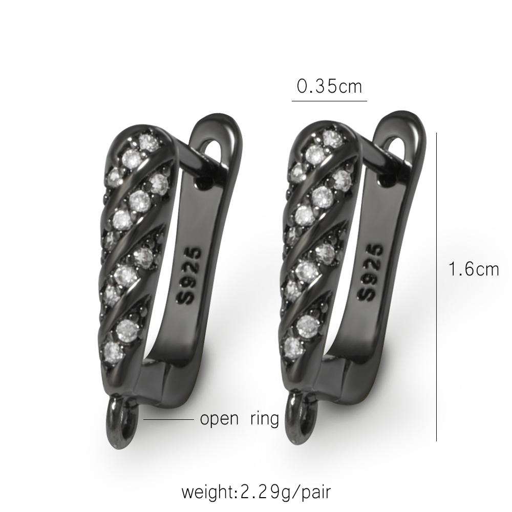 YANASI ต่างหูทองเหลืองสีดำ 1 ค - Jewelry Making Hardware บทวิจารณ์และราคา