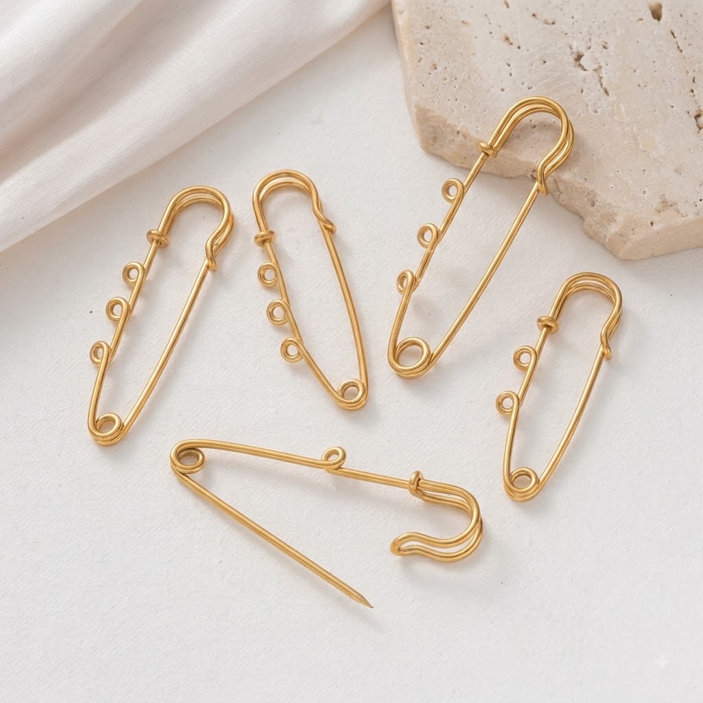 5 ชิ้น/ชุด ฐานเข็มกลัดสแตนเลสแ - Jewelry Making Knots บทวิจารณ์และราคา