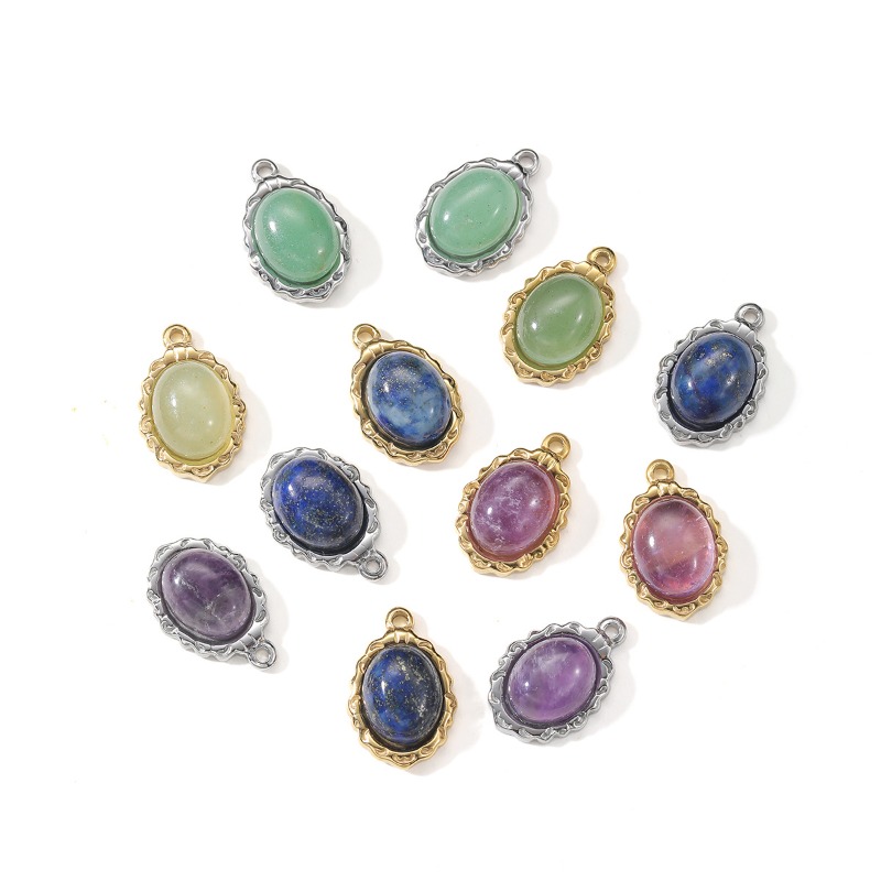 จี้หินธรรมชาติทรงรี 10 ชิ้น ขอ - Jewelry Making Michaels บทวิจารณ์และราคา