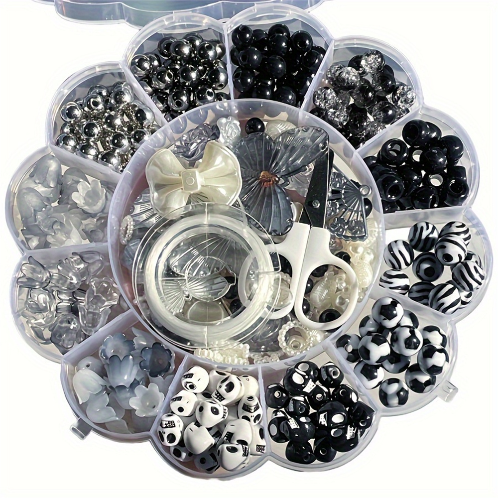 ลูกปัดอะคริลิกแบบกล่องลายดอกไม - Jewelry Making Box บทวิจารณ์และราคา