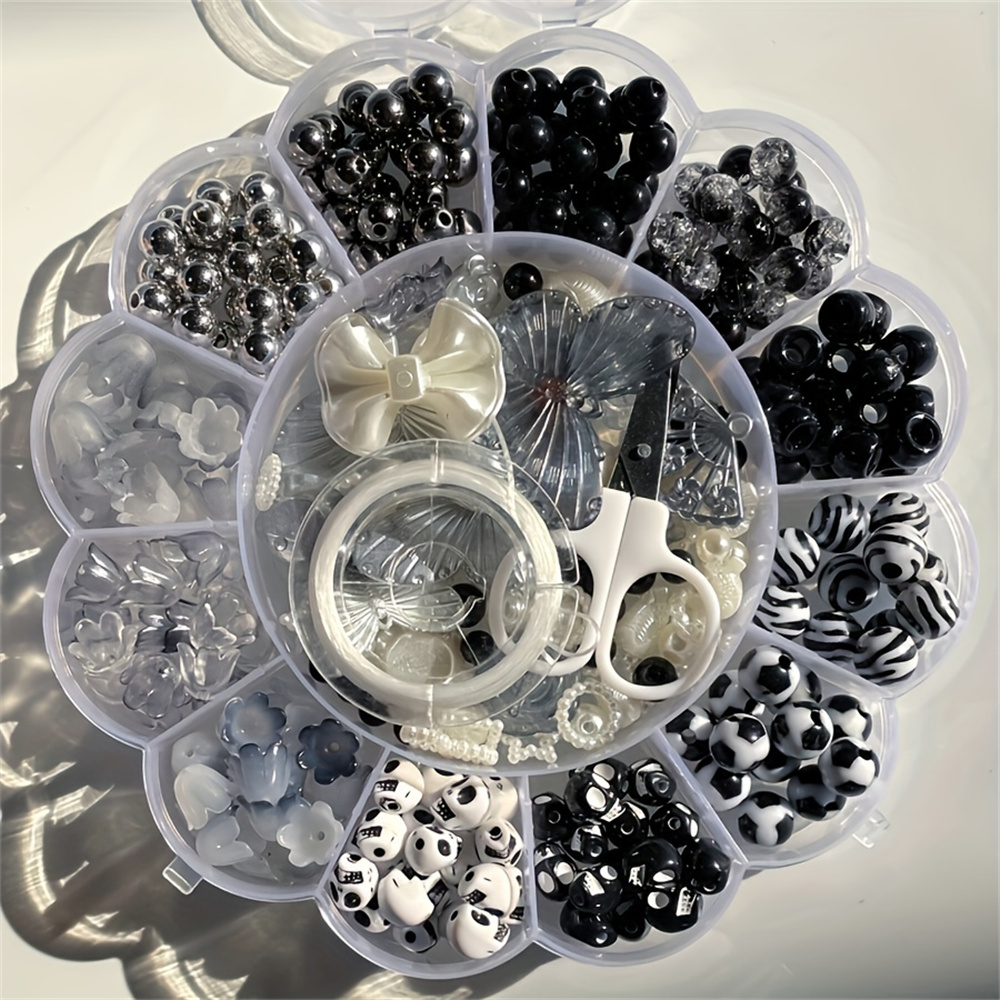 ลูกปัดอะคริลิกแบบกล่องลายดอกไม - Jewelry Making Box บทวิจารณ์และราคา