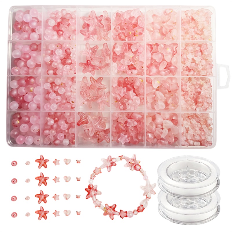 ลูกปัดอะคริลิกแบบหลวมสีทองด้าน - Jewelry Making Box บทวิจารณ์และราคา