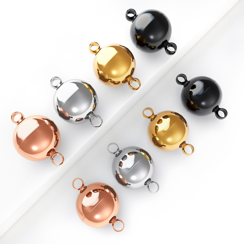 ตัวล็อคแม่เหล็กสแตนเลสทรงกลม 2 - Jewelry Making Hardware บทวิจารณ์และราคา