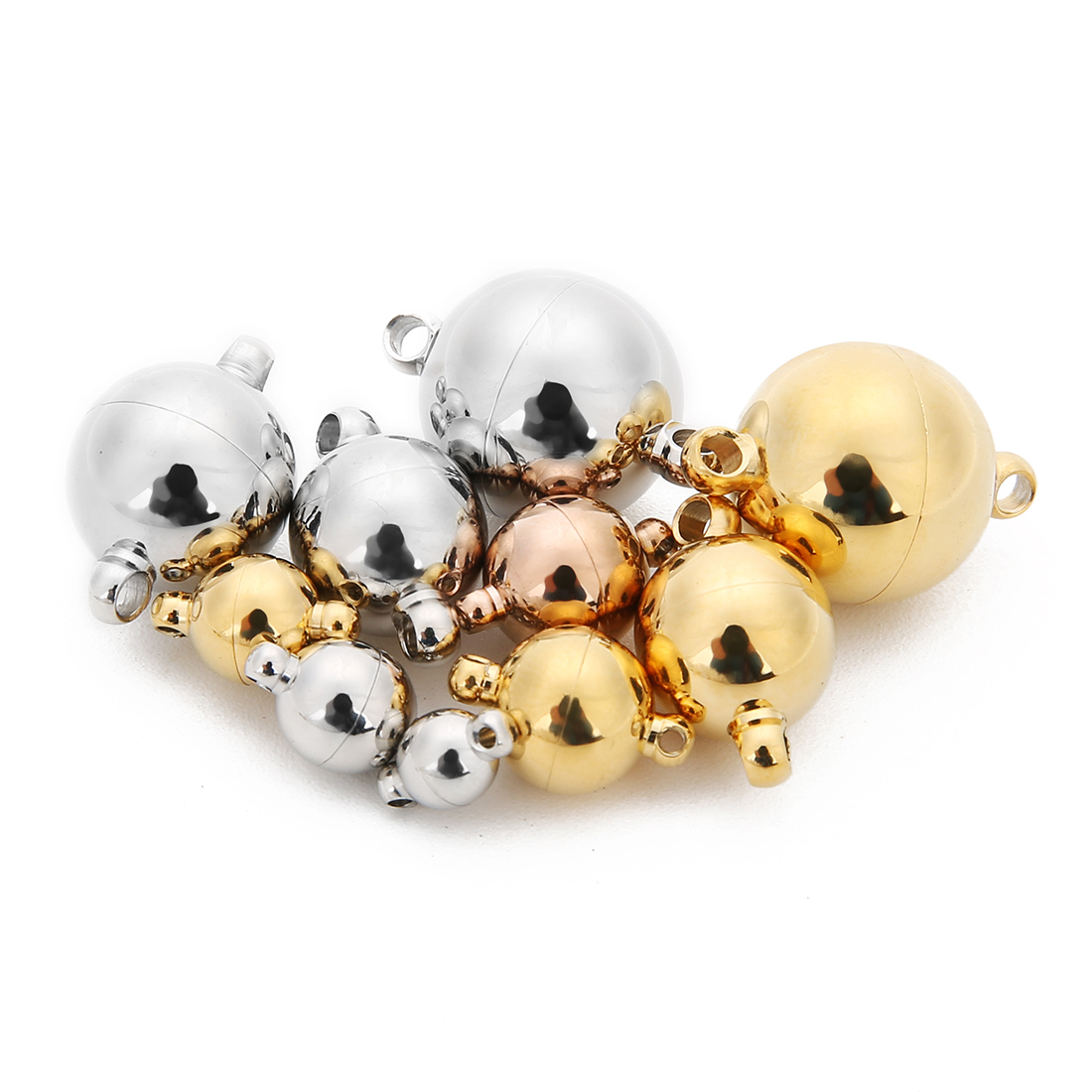 ตัวล็อคแม่เหล็กสแตนเลสทรงกลม 2 - Jewelry Making Hardware บทวิจารณ์และราคา