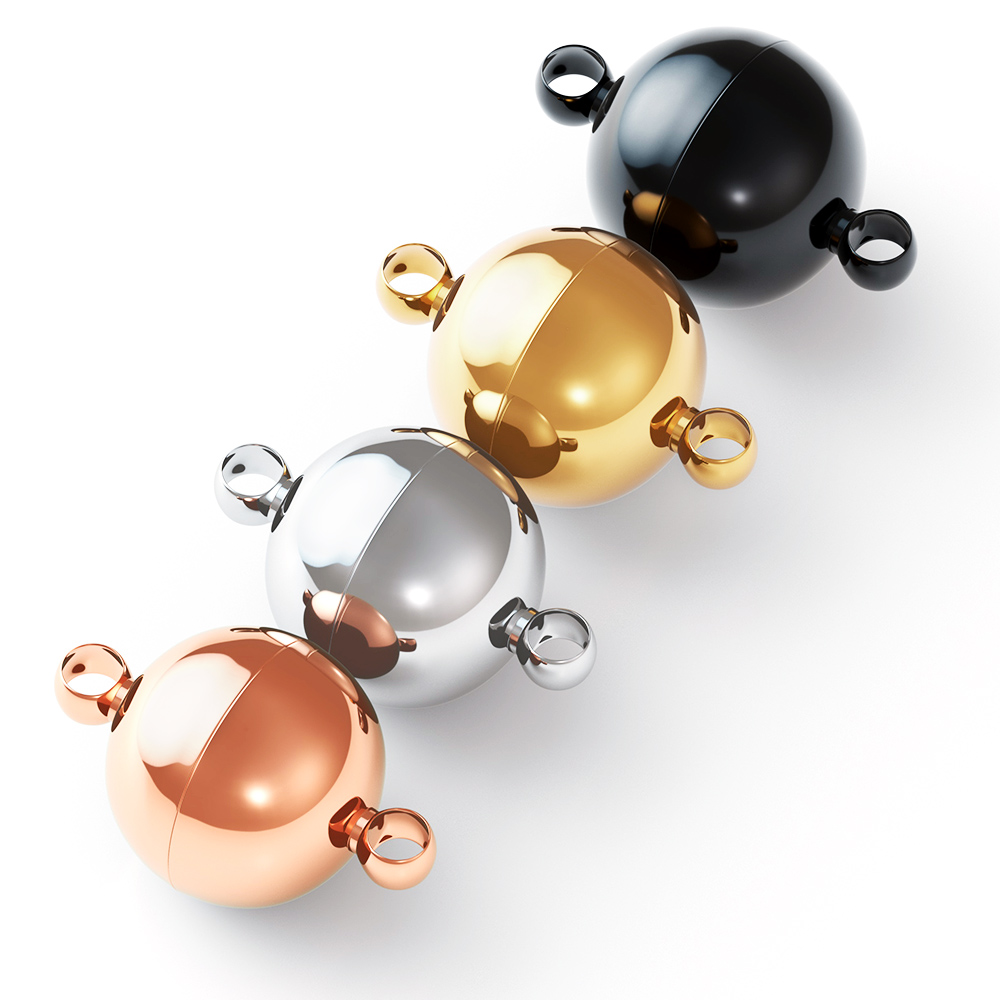 ตัวล็อคแม่เหล็กสแตนเลสทรงกลม 2 - Jewelry Making Hardware บทวิจารณ์และราคา