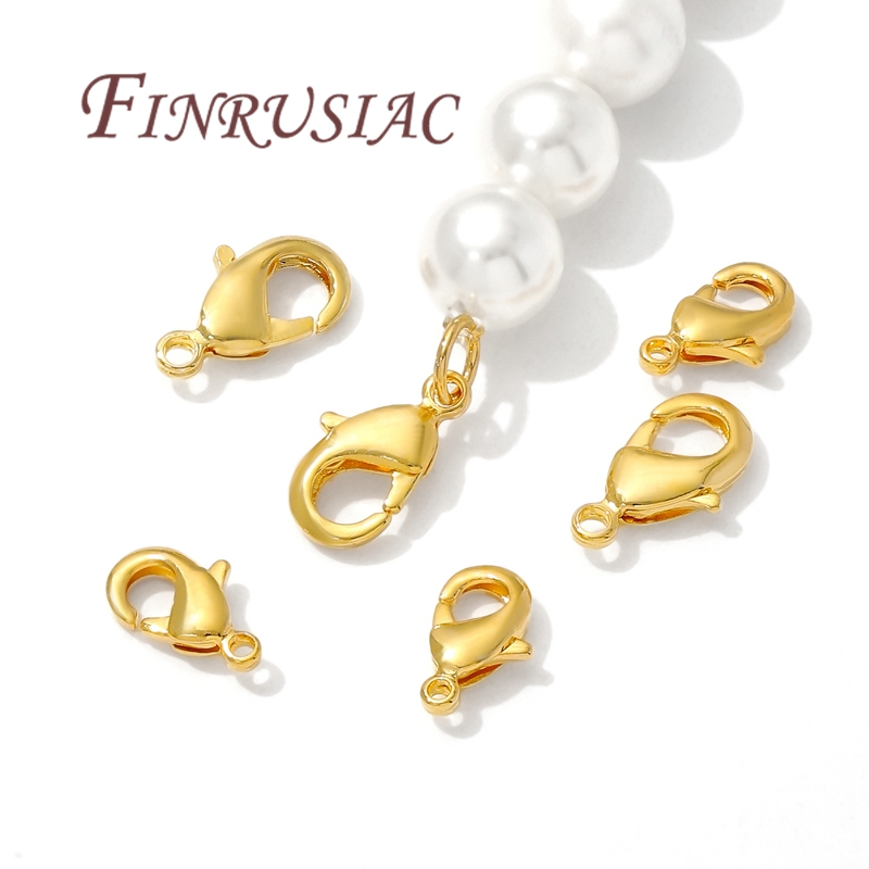 10mm 12mm 18K Gold Plated Clas - Jewelry Making Hardware บทวิจารณ์และราคา