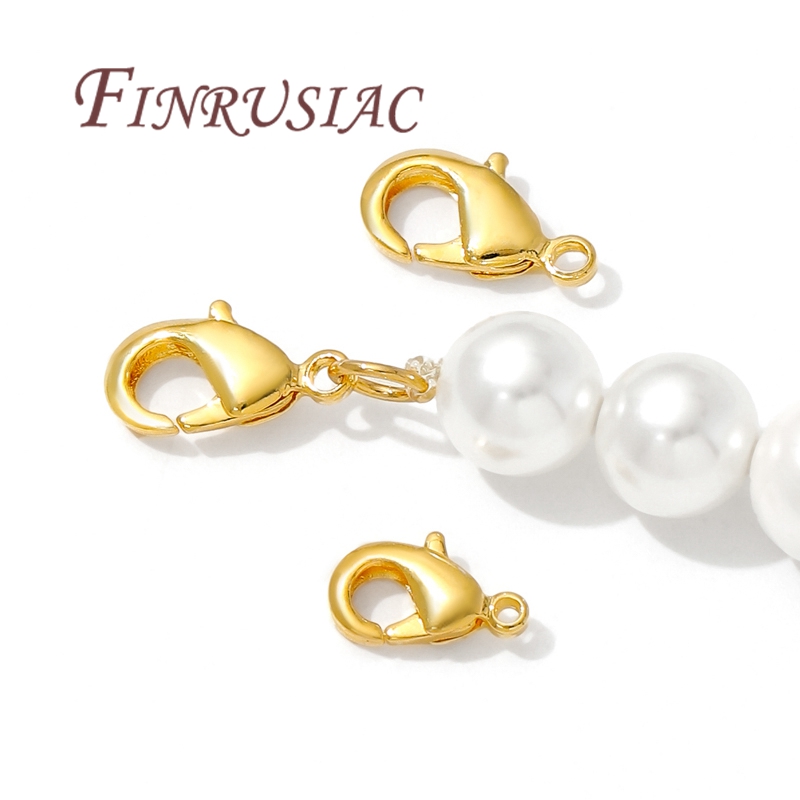 10mm 12mm 18K Gold Plated Clas - Jewelry Making Hardware บทวิจารณ์และราคา
