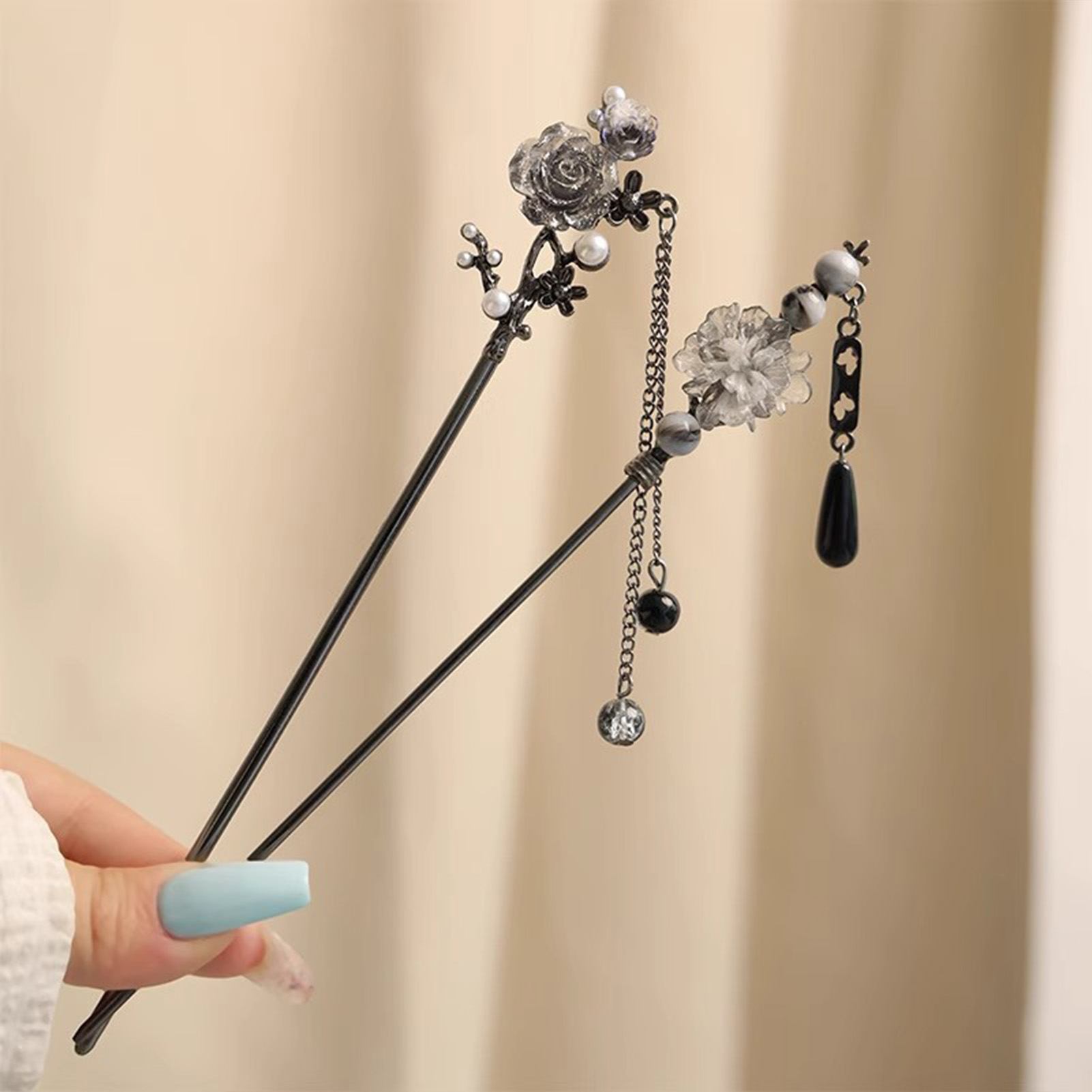 กิ๊บติดผมรูปดอกไม้สุดหรู วัสดุ - Jewelry Making Parts บทวิจารณ์และราคา