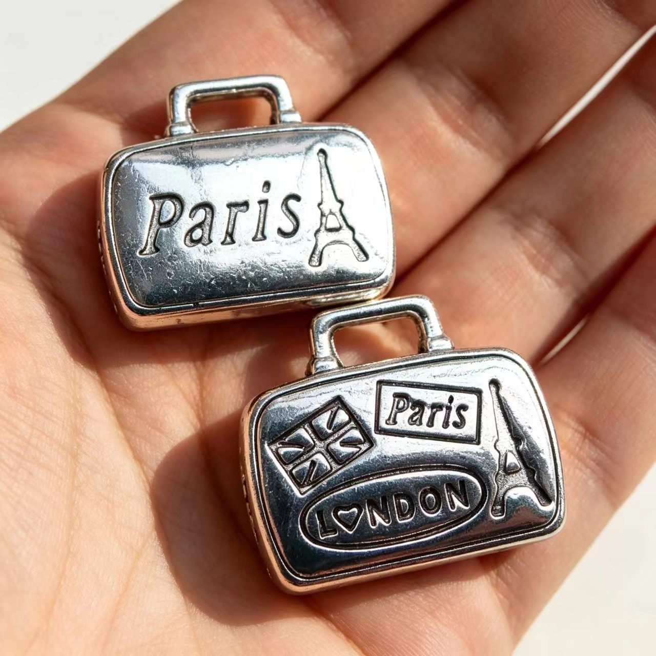 6ชิ้น/ล็อต14X17มม.สีเงินโบราณป - Jewelry Making Paris บทวิจารณ์และราคา