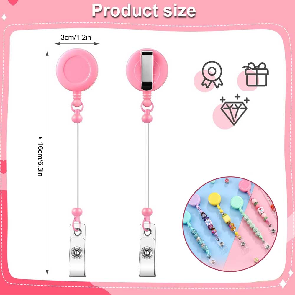 1-3 Pcs Beadable Badge Reels บ - Jewelry Making Parts บทวิจารณ์และราคา