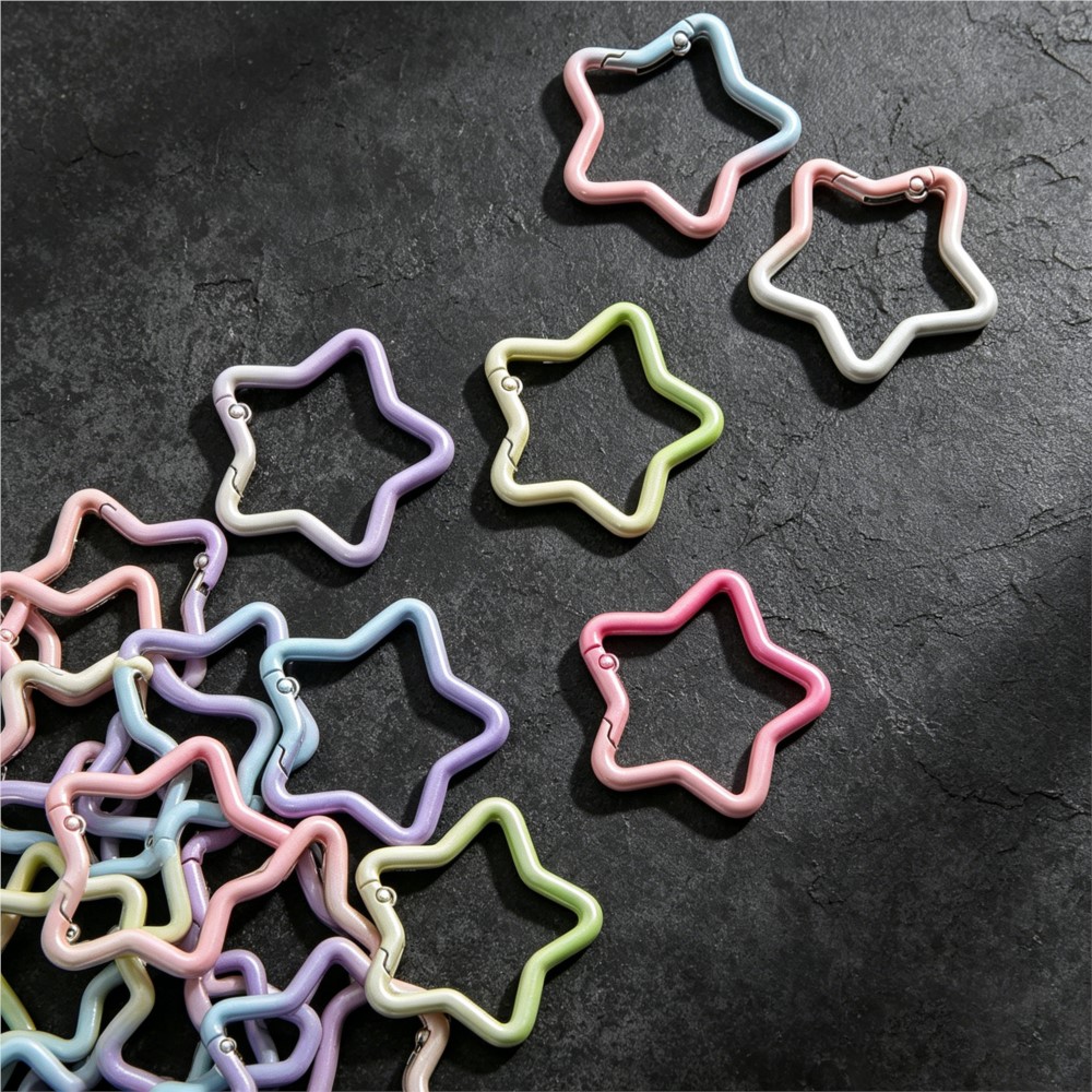 ห่วงคล้องกุญแจรูปดาวไล่สี 5 ชิ - Jewelry Making Articles บทวิจารณ์และราคา