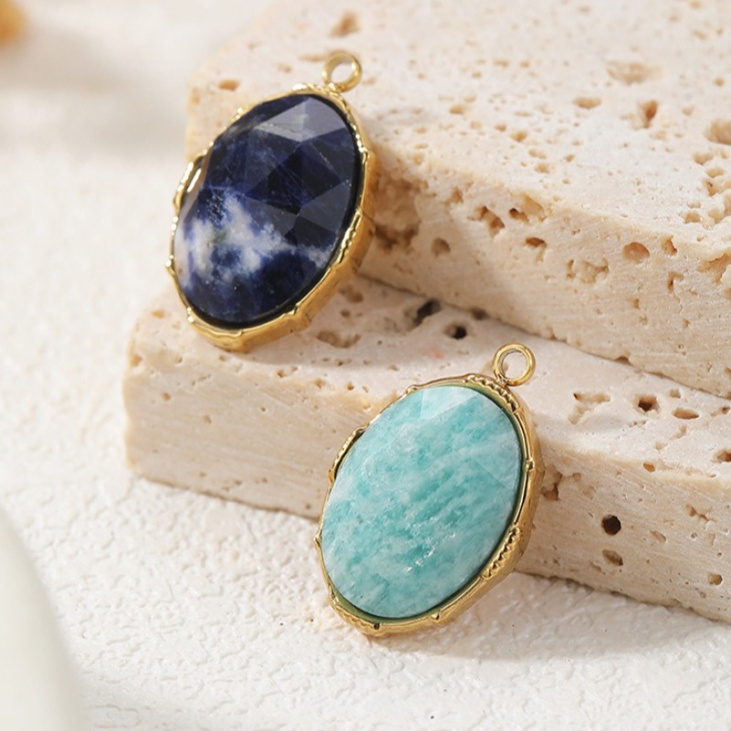 จี้หินโซดาไลต์อะเมโซไนต์ทรงรีเ - Jewelry Making Michaels บทวิจารณ์และราคา